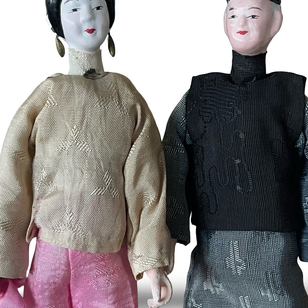 Vintage 1950s Chinese Couple Figures - Picture 6 of 9
